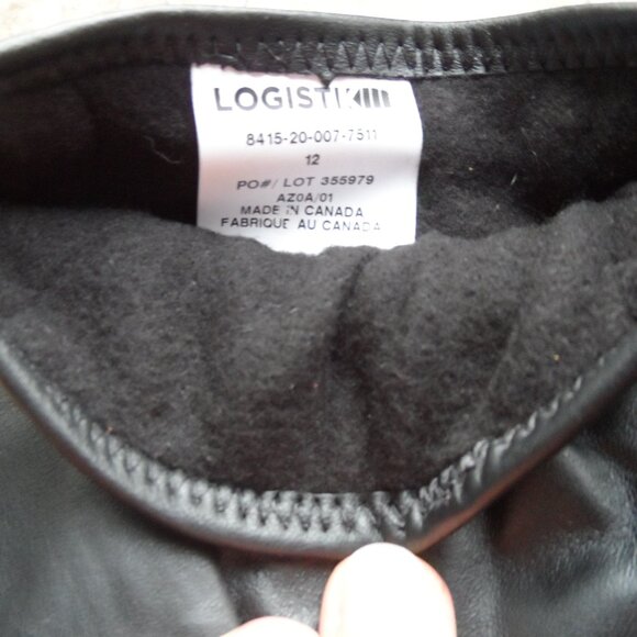 Faux Leather black men gloves - size 12 NEW - Picture 4 of 4